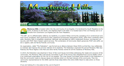Desktop Screenshot of montereyhills.org